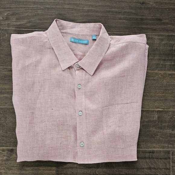 Tori Richard Men's Short Sleeve 100% Linen & 100 % Cotton Pucker Lawn Shirts 2XL - Picture 6 of 11